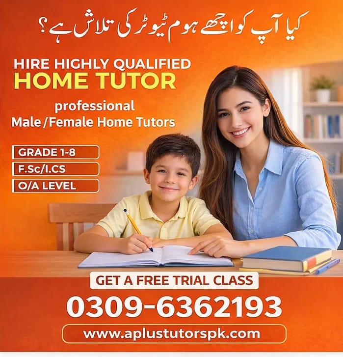 Professional Home Tutors in Etihad Town Lahore