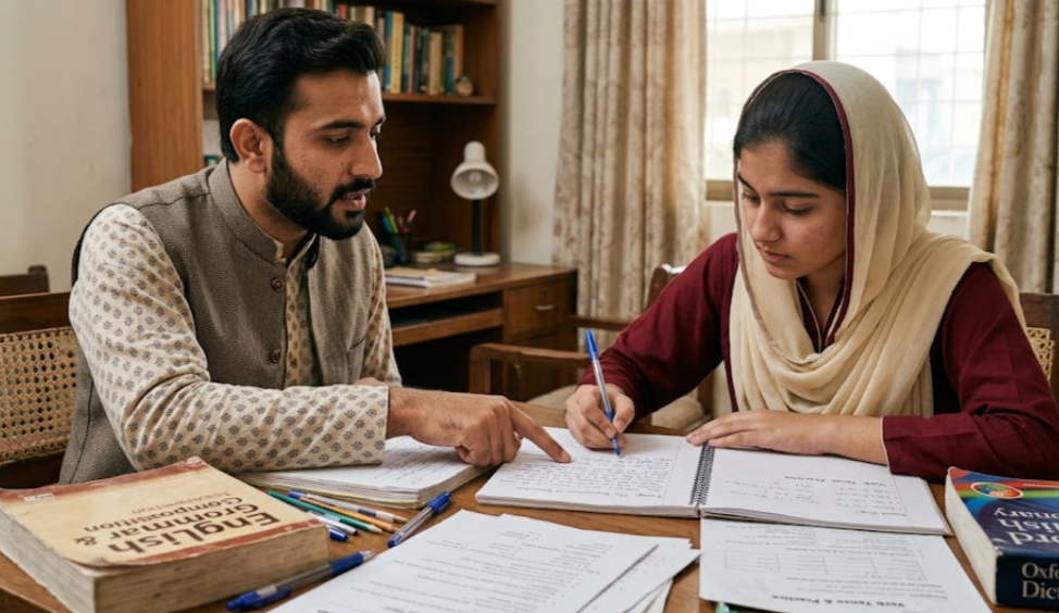 Prepare for school exams with English tutors in Model Colony Karachi through AplusTutorsPK, with grammar, reading and writing support.