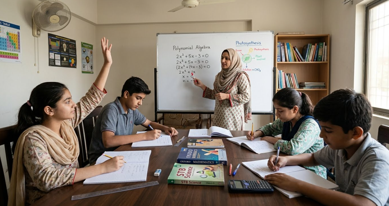 Prepare for Matric and O Level exams with home tutors in Karimabad Karachi offering subject guidance, revision, practice questions and academic support.